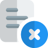 Delete document from company digital file system icon