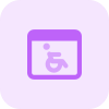 Disability wheelchair logotype website for physical disable icon