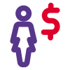 Salary transferred in dollar money tender layout icon