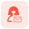 Email message of a user received online icon