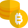 Bitcoin server layout isolated on white background icon