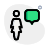 Chatting with peers messenger application function layout icon