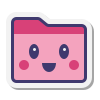 ピンクのかわいいフォルダ icon