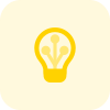 Bulb with nodes isolated on a white background icon