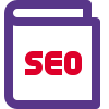 Book or guide on seo reserach program icon