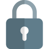 Security unlocking and locking padloch logotype layout icon