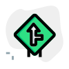 Intersect road from right towards front lane road signal icon