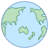 Глобус, повернутый Азией icon