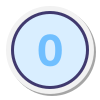 Circled 0 icon