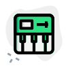 Midi controller for the mixing and enhancing music icon