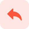 Reply arrow button icon