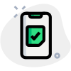 Election result online smartphone isolated on a white background icon