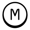 带圆圈的M icon