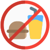 Personal eating items not allowed in a cinema hall icon