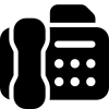 Facsimile incoming FAX document printing on machine icon