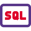 SQL a domain-specific language for programming and designed for managing data icon
