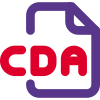 CDA is a file extension for a CD Audio shortcut file format icon