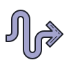 弯弯曲曲的箭头 icon