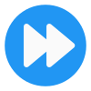 Fast forwarding the music on a music application icon