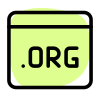 Dot org domain for sale under landing page template icon