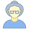 Person Old Female Skin Type 1 and 2 icon
