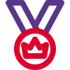 Crown medal for online gaming permium membership icon