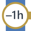 Minus 1 Hour icon