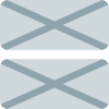 Double Cross frame isolated on a white background icon