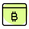 Cryptocurrency bitcoins website isolated on a white background icon