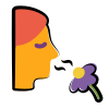 cheirando uma flor icon