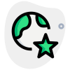 Favorite website over the internet been bookmark with star Logotype icon