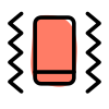 Mobile phone vibration and call notification layout icon