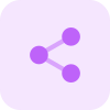 Share web link on social media network icon