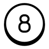 Circled 8 icon