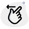 Single finger touch with slide left feature icon