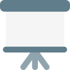 White board presentation isolated on white background icon