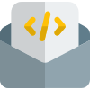 Programming software coding list shared via mail icon