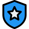 Law enforcement police uniform star shield badge icon