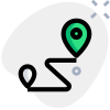 Item delivery map location pin points route icon