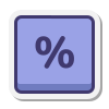 tasto percentuale icon