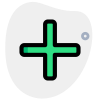 Emergency cross symbol for healthcare and safety icon