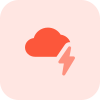 Thunderstorm weather cloud layout logotype forecast report icon