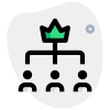 Employees under the Crown branch department isolated on a white background icon