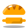 Bread and Rolling Pin icon