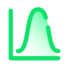 Histograma de distribuição normal icon