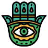 hamsa hand-hand of fatima-islam-muslim-eye-amulet icon