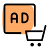 Buy ads online on an online portal icon