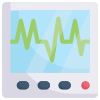 Cardiogram on screen icon