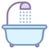 Dusche und Badewanne icon