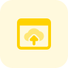 Cloud Computing upload button under the landing page template icon